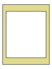 シンプルなフレーム3（黄色）