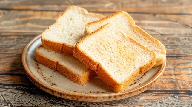 bread slices in a plate 