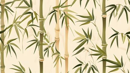 Bamboo Forest Minimalist Seamless Pattern for Textiles and Decor