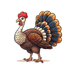 Turkey Cartoon Icon, Isolated Transparent Background Images