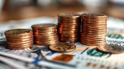 stack of money background for finance