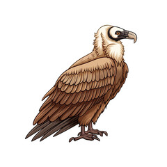 Obraz premium Vulture Cartoon Icon, Isolated Transparent Background Images