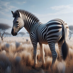 zebra in the savannah