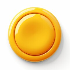 Simplistic easy button, perfectly isolated on a white background, Ai Generated