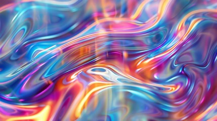 Fototapeta premium Endless morphing hologram displays a series of warped visuals, Ai Generated