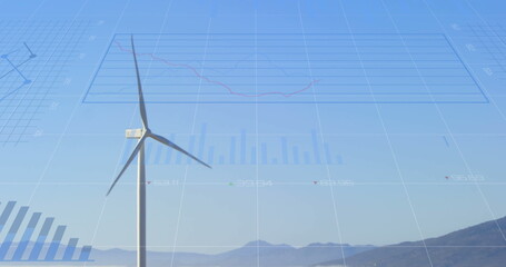 Image of data processing over wind turbine network of connections turbine turbine image image image 