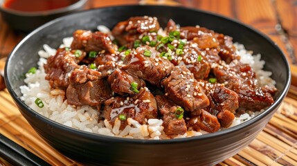 Meat with rice