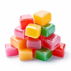 Explore vibrant, sweet candy isolated on a pristine white background, Ai Generated