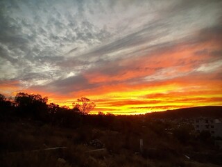 sunset in the mountains
