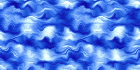 Water blur degrade alcohol ink border background. Seamless liquid flow stripe effect. Distorted tie dye wash variegated fluid blend. Repeat ombre pattern for sea, ocean, nautical maritime backdrop