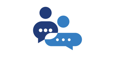 logo design chat and humans, person, people, communication, connection, technology, logo design icon, vector, symbol, idea.