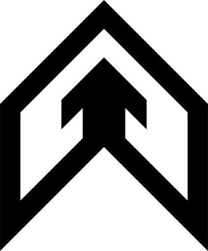 recommend clip art: Decorative shape for logo in arrow type