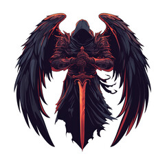 Dark grim reaper illustration