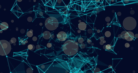 Image of moving shapes on black background