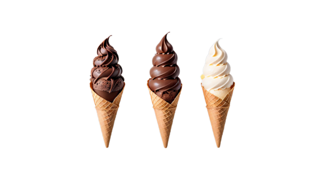 ice cream cone transparent background dessert chocolate food cold sweet isolated glac� white vanilla snack wafer waffle soft summer sugar refreshment favor dairy ream delicious