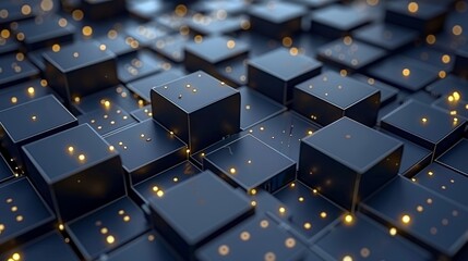 Obraz premium Abstract glow realistic geometric shape background, concept of modern futuristic technology background, wallpaper of technology of game