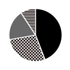 モノクロな円グラフ