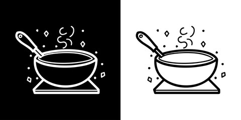 Cooking icon. Cook. Food icon. Cooking utensil icon. Kitchen tool icon. Black icon. Silhouette icon.
