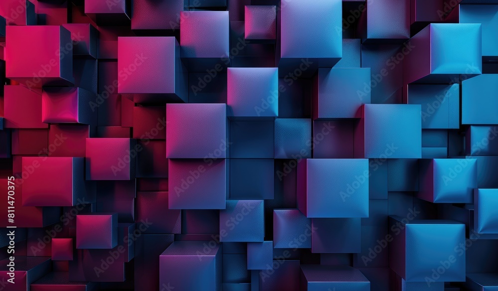 Canvas Prints technological patterns, with gradient blue and purple theme, abstract background, created with ai