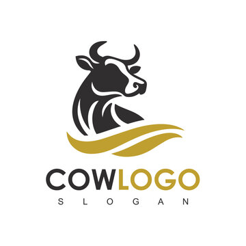 Cow Logo. Premium Cow farm product logo design vector. Vintage Cattle Angus Beef logo