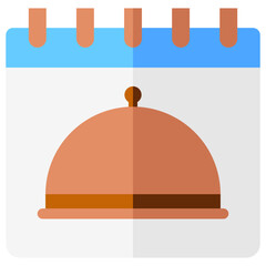 calendar multi color icon, related to thanksgiving theme.