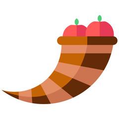 cornucopia multi color icon, related to thanksgiving theme.