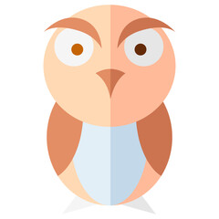 owl multi color icon, related to thanksgiving theme.
