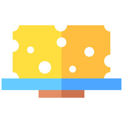 cheese multi color icon, related to thanksgiving theme.