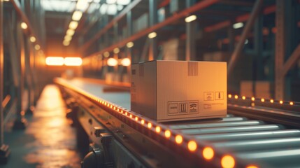Automatic logistics management. smart packaging into the warehouse workflow, Cardboard box tags and QR codes for efficient tracking, authentication, and traceability throughout the supply chain