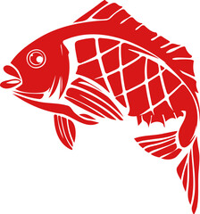 シンプルな鯛のデザインマーク