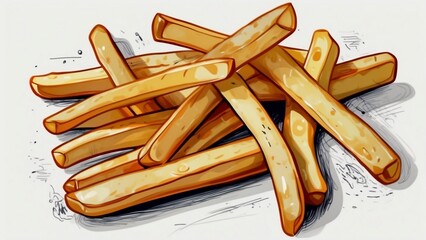 French fry illustration