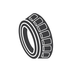 illustration of roller bearing, vector art.
