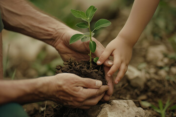joins hands together for plant a tree, World environment day global