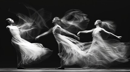 Expressive dance movements conveying metaphysical concepts and symbolism