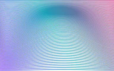 Simply wave line gradient on transparent background
