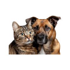 Naklejka premium cat and dog