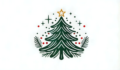 christmas icon christmas tree and christmas logo christmas tree