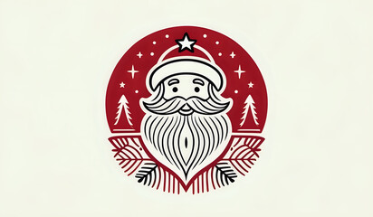 santa claus icon or santa claus logo