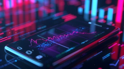 Obraz premium Index Mobile App RealTime Market Analysis at Your Fingertips