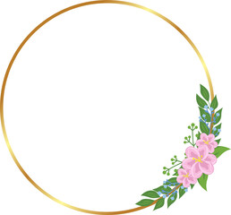 Gold Floral Invitation Wedding Frame