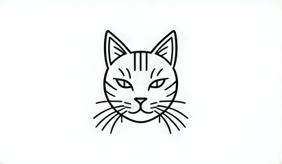 cat icon, cat logo, cat cartoon illustration, illustration of a cat, face cat logo, face cat icon