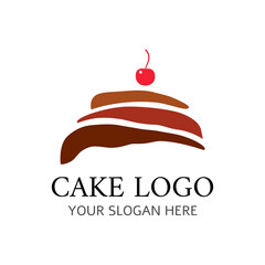 vector abstract cake logo
