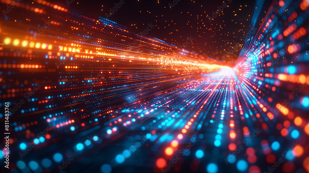 Wall mural digital informational technology web futuristic hologram