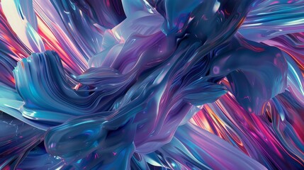 A striking abstract background featuring bold strokes of blue, purple, and turquoise swirling together in a harmonious blend of color and motion