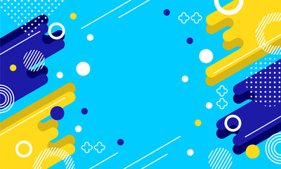 abstract geometry blue background. flat design style