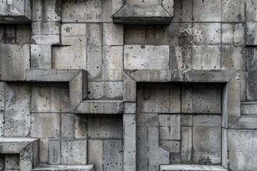 Panorama of Horizontal design on cement and concrete texture for pattern and background - generative ai