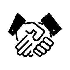 Vector solid black icon for Handshake