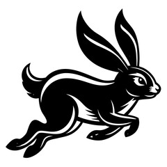 silhouette of a hare