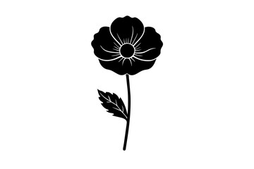 poppy flower vector illustration