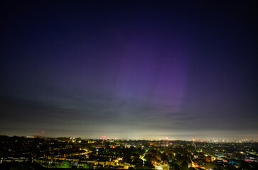 London experienced an extremely rare aurora borealis outbreak, with colorful northern lights visible even in the city. 